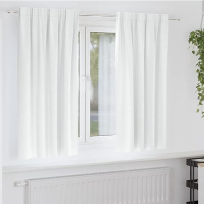 vidaXL Záclony na zatemnenie s krúžkami 2 pcs Jasná biela 175 x 140 cm