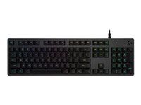 Klávesnica - podsvietenie - USB - AZERTY - francúzska - klávesový spínač: GX Blue - uhlík