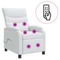 vidaXL Masážne relaxačné kreslo Biela Látka