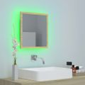 vidaXL Kúpeľňové zrkadlo s LED, dub sonoma 40x8,5x37 cm, akryl