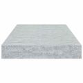 vidaXL Plávajúce nástenné police 4 ks betónovo-sivé 40x23,5x3,8 cm MDF
