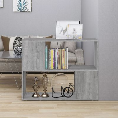 vidaXL Knižnica/deliaca stena sivá sonoma 80x24x63 cm