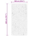 vidaXL Koberec HUARTE s krátkym vlakom umývateľný krémový 100x200 cm