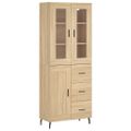 vidaXL Vysoká skrinka dub sonoma 69,5x34x180 cm spracované drevo