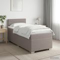vidaXL Posteľ boxspring s matracom Sivohnedá 80 x 200 cm Látka