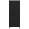 vidaXL Highboard 2 ks Čierny dub 69,5 x 34 x 180 cm Kompozitné drevo