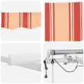 vidaXL Sklopná markíza Žltá a oranžová 300 x 250 cm Polyester