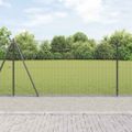 vidaXL Zvarené drôtené pletivo s betónovým základom 25 x 1,2 m Sivá