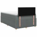 vidaXL Posteľ boxspring s matracom Tmavosivá 120 x 190 cm Látka