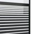 vidaXL Sklenené dvere 90 x 2 x 205 cm Hliník Čierna