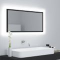 vidaXL LED kúpeľňové zrkadlo sivé 90x8,5x37 cm akryl