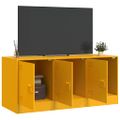 vidaXL TV skrinka horčicovo-žltá 99x39x44 cm oceľ