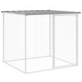 vidaXL Klietka pre kurčatá so strechou, svetlosivá, 203x98x90 cm, pozinkovaná oceľ