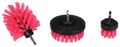 Sada kartáčov na vrtačku na čistenie auta CAR DETAILING DRILL BRUSH PINK 3, 3 ks SIXTOL