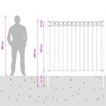 vidaXL Prvok plotu ASSEN 170 x 200 cm Oceľ Sivá