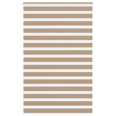 vidaXL Zebrová roleta pieskovo hnedá 150x230 cm šírka látky 145,9 cm polyester