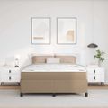 vidaXL Rám postele s matracmi Kapučínová 140 x 190 cm látka