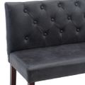 vidaXL Lavica sivá 148,5 cm umelá semišová koža