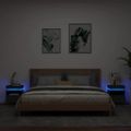 vidaXL Nočné stolíky s LED svetlami 2 ks čierne 40x39x48,5 cm