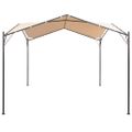 vidaXL Béžový oceľový altánok/prístrešok/stan, 3x3 m