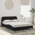vidaXL Posteľ s matracom Dover čierny 140x190 cm zamat