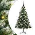 vidaXL Umelý vianočný stromček s umelým snehom 150 LED Teplá biela