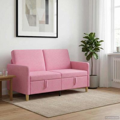 vidaXL Sofa s úložným priestorom Ružová 152 x 78 x 87 cm Polyester