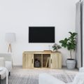 vidaXL TV skrinka dub sonoma 100x35x40 cm spracované drevo
