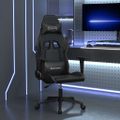 vidaXL Masážna herná stolička čierna umelá koža