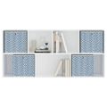 vidaXL skladacie úložné boxy 4 ks Modrá 32x32x32 cm Netkaná textília