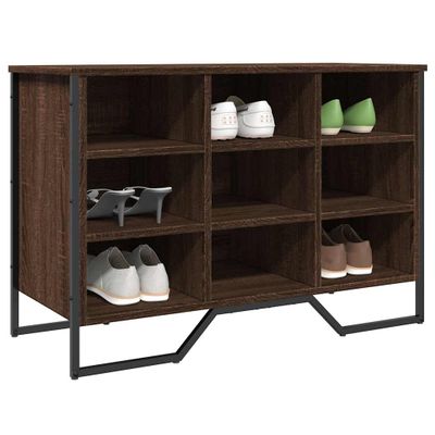 vidaXL Botník hnedý dub 90x38x61,5 cm kompozitné drevo
