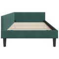 vidaXL Rohový rám postele Tmavozelená 90 cm x 200 cm Zamat
