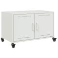 vidaXL TV skrinka biela 68x39x43,5 cm oceľ