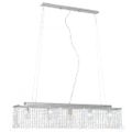 vidaXL Stropná lampa s krištáľovými korálkami strieborná 104 cm E14
