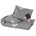 vidaXL Súprava obliečok na paplón sivá 200x200 cm bavlna
