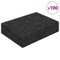 vidaXL Pad z gumových granúl na dvor Čierny 6 x 9 x 2 cm Guma