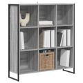 vidaXL Knižnica 99.5 x 30 x 108.5 cm Kompozitné drevo Sivý Sonoma