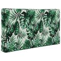 vidaXL Vankúš na vonkajšiu pohovku Polyester Vzor s listami 80 x 80 cm