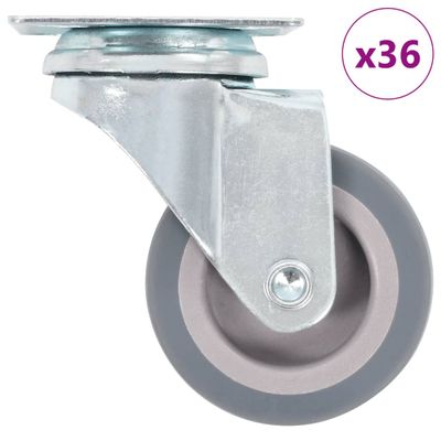 vidaXL Otočné kolieska 36 ks, 50 mm