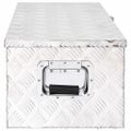 vidaXL Úložný box strieborný 80x39x30 cm hliník