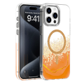 Epoxy Mag puzdro pre iPhone 15 Pro 6,1" oranžové