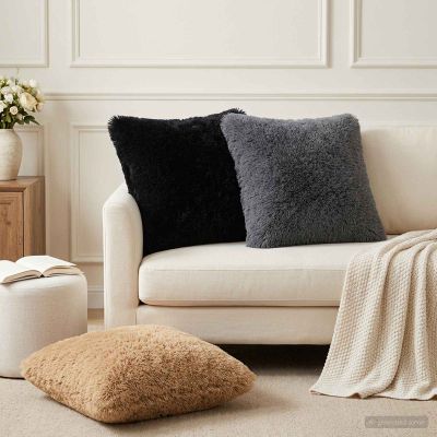 vidaXL Poťah na podložku 6 pcs HEERLEN Sivohnedá 50 x 50 cm PV fleece