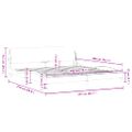 vidaXL Rám postele Dover tmavosivá 200x200 cm zamat