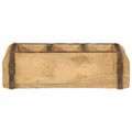 vidaXL Podnos s úložiskom Hnedá 30 x 14 x 9 cm Masívne obnovené drevo