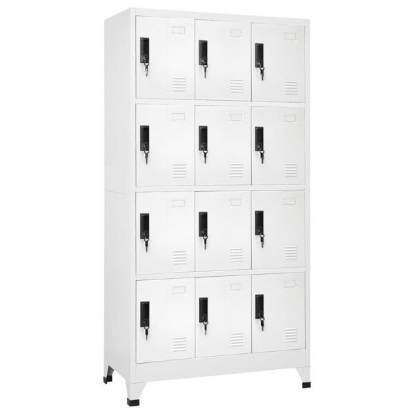 vidaXL Uzamykacia skriňa biela 90x45x180 cm oceľová