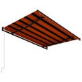 vidaXL Automaticky zaťahovacia markíza 400x300 cm oranžová a hnedá