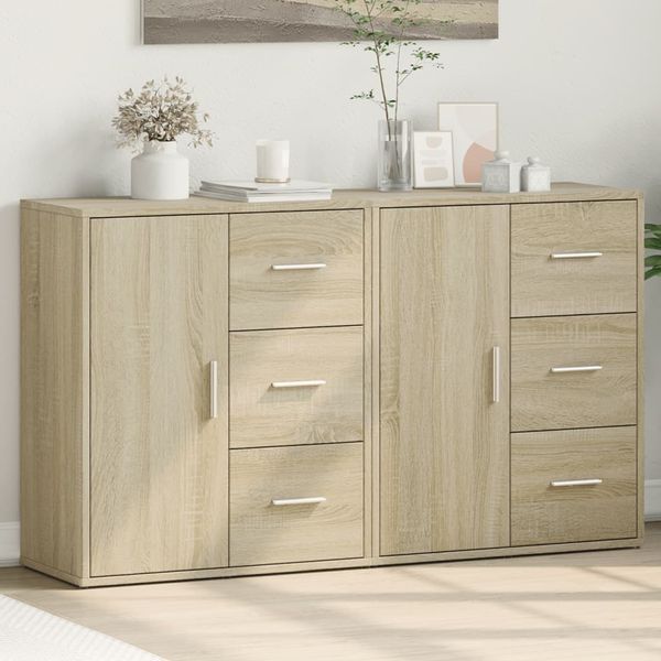 vidaXL Komody 2 ks dub sonoma 60x31x70 cm kompozitné drevo