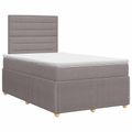 vidaXL Posteľ boxspring s matracom Sivohnedá 120 x 200 cm Látka
