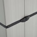 vidaXL Záhradná úložná skriňa s 3 policami sivá a čierna 68x40x168 cm