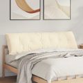 vidaXL Poduška na chrbát Krémová 180 x 50 cm Kordúrová tkanina